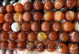 CLS610 15 inches 16mm round red banded agate gemstone beads
