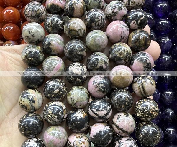 CLS643 15 inches 16mm round rhodonite gemstone beads wholesale