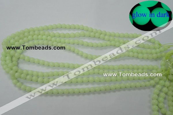 CLU02 15.5 inches 6mm round luminous stone beads wholesale