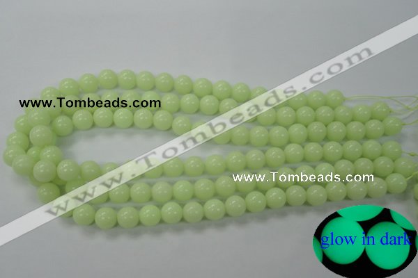 CLU04 15.5 inches 10mm round luminous stone beads wholesale