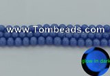 CLU112 15.5 inches 8mm round blue luminous stone beads