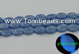 CLU143 15.5 inches 13*18mm oval blue luminous stone beads