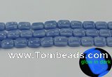 CLU162 15.5 inches 12*16mm rectangle blue luminous stone beads