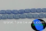 CLU167 15.5 inches 15*20mm rectangle blue luminous stone beads