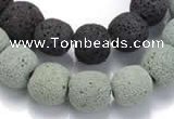 CLV02 14 inches 12mm ball natural lava loose beads wholesale