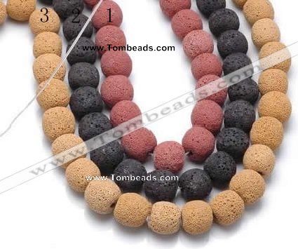 CLV07 14 inch 13mm ball shape natural lava loose beads wholesale