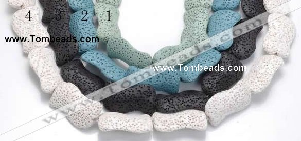 CLV14 14 inches 18*30mm marquise natural lava beads wholesale