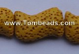 CLV21 16 inches 13*21mm marquise yellow natural lava beads wholesale