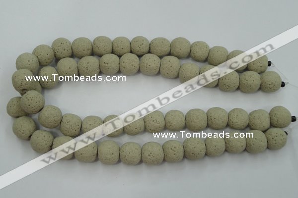 CLV356 15.5 inches 16mm ball dyed lava beads wholesale