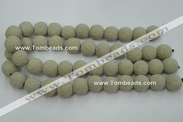 CLV357 15.5 inches 18mm ball dyed lava beads wholesale