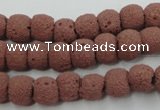 CLV360 15.5 inches 9mm ball dyed lava beads wholesale
