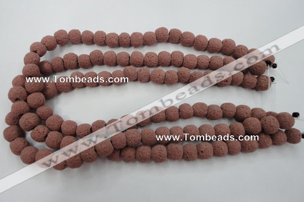 CLV361 15.5 inches 11mm ball dyed lava beads wholesale