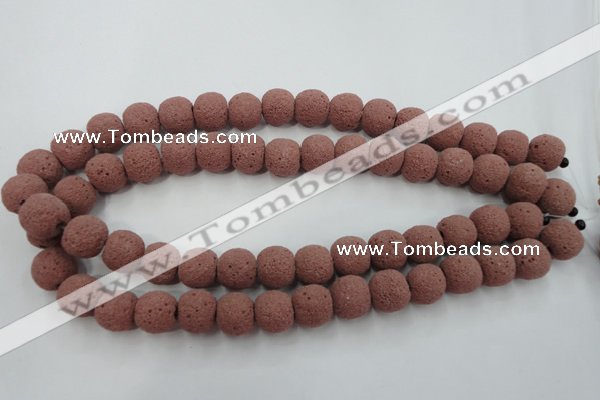 CLV362 15.5 inches 13mm ball dyed lava beads wholesale
