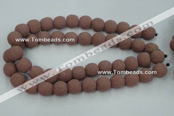 CLV364 15.5 inches 18mm ball dyed lava beads wholesale
