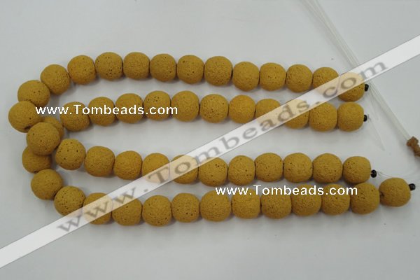 CLV373 15.5 inches 16mm ball dyed lava beads wholesale