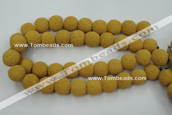CLV374 15.5 inches 19mm ball dyed lava beads wholesale