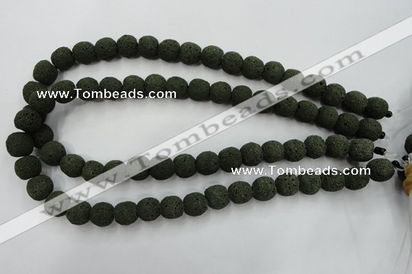 CLV385 15.5 inches 12mm ball dyed lava beads wholesale