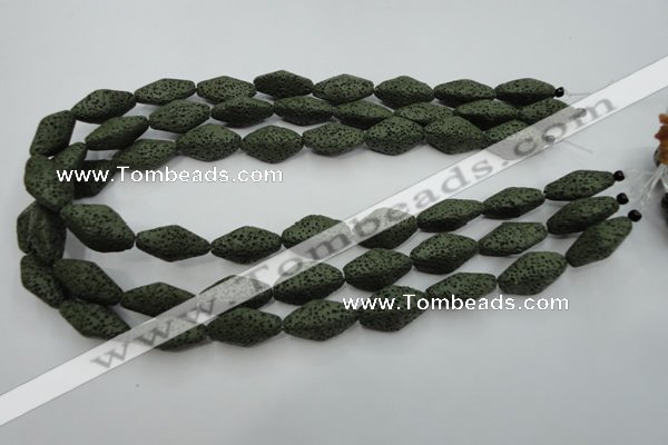 CLV397 15.5 inches 14*22mm diamond dyed lava beads wholesale