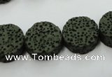 CLV400 15.5 inches 6*15mm coin dyed lava beads wholesale