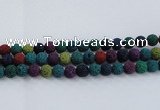 CLV523 15.5 inches 10mm round mixed lava beads wholesale