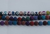 CLV524 15.5 inches 12mm round mixed lava beads wholesale