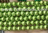 CLV546 15.5 inches 8mm round plated lava beads wholesale