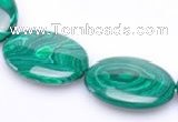 CMA04 flat oval 18*25mm imitate malachite beads Wholesale