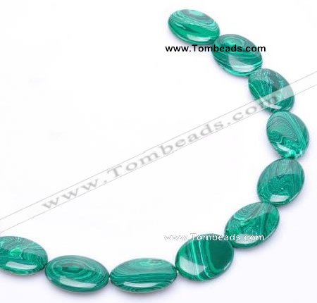 CMA04 flat oval 18*25mm imitate malachite beads Wholesale