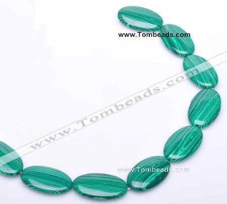 CMA05 18*30mm flat oval imitate malachite beads wholesale