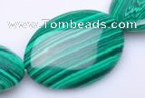CMA06 22*30mm flat oval imitate malachite beads Wholesale