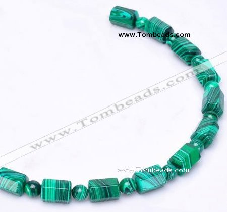 CMA14 8mm round & 10*14mm barrel shape imitate malachite beads