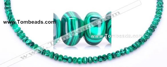 CMA15 4*6mm roundel imitate malachite gemstone beads Wholesale