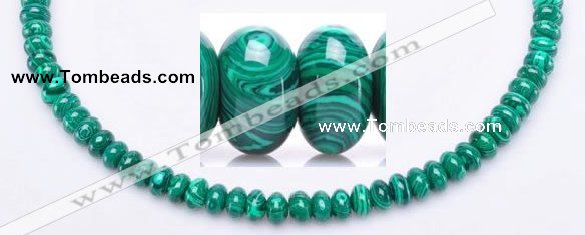 CMA16 5*8mm roundel imitate malachite gemstone beads Wholesale