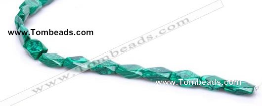 CMA23 8*14mm faceted oval imitate malachite beads Wholesale