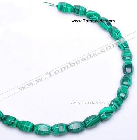 CMA26 10*14mm faceted drum imitate malachite beads Wholesale