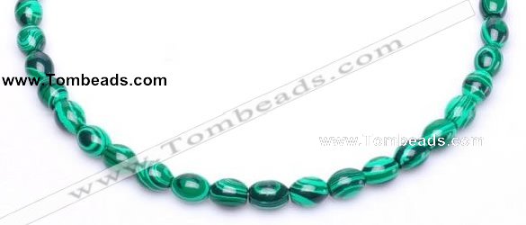 CMA27 15.5 inches 8*10mm rice imitate malachite beads Wholesale