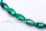 CMA28 15.5 inches 5*10mm rice imitate malachite beads Wholesale