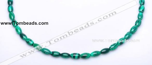 CMA28 15.5 inches 5*10mm rice imitate malachite beads Wholesale