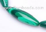 CMA29 15.5 inches 10*34mm rice imitate malachite beads Wholesale