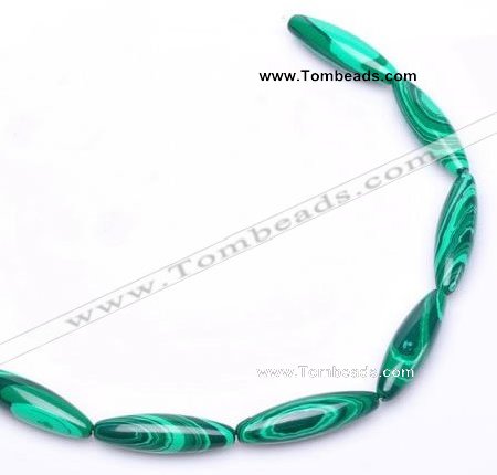 CMA29 15.5 inches 10*34mm rice imitate malachite beads Wholesale