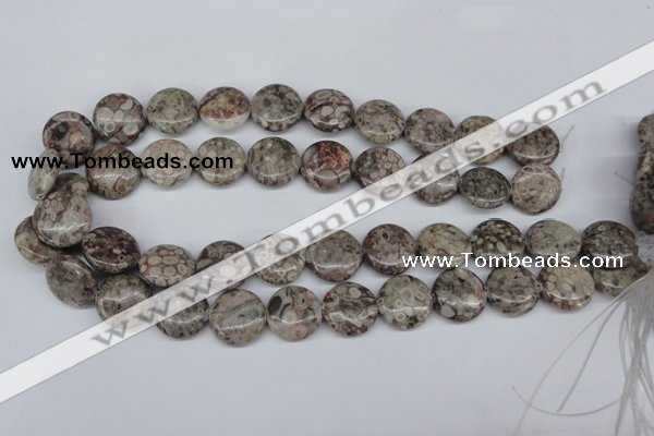 CMB10 15.5 inches 18mm flat round natural medical stone beads