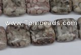 CMB20 15.5 inches 16*16mm square natural medical stone beads