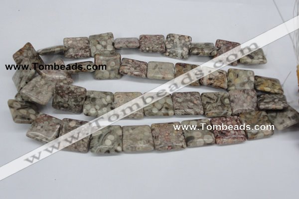 CMB22 15.5 inches 20*20mm square natural medical stone beads