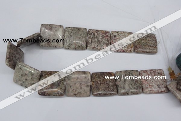 CMB24 15.5 inches 30*30mm square natural medical stone beads