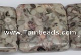 CMB25 15.5 inches 40*40mm square natural medical stone beads