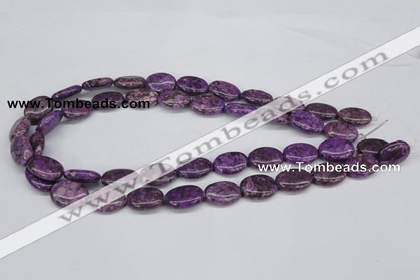 CMB36 15.5 inches 13*18mm oval dyed natural medical stone beads