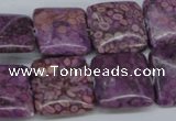 CMB39 15.5 inches 18*18mm square dyed natural medical stone beads