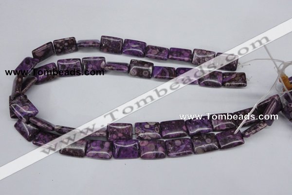 CMB40 15.5 inches 13*18mm rectangle dyed natural medical stone beads