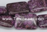 CMB41 15.5 inches 18*25mm rectangle dyed natural medical stone beads