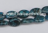 CMB46 15.5 inches 10*14mm oval dyed natural medical stone beads